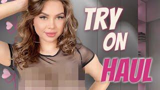 [4K] NEW TRANSPARENT TOP | NO BRA TRY ON HAUL | TRY ON HAUL with Arianna | SEE THROUGH DRESS