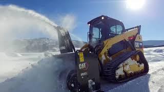 Cat® High Flow SR321 Snow Blower at Work