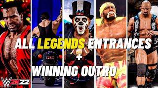 ALL LEGENDS ENTRANCES & OUTROS IN WWE 2K22 | PS5 (4K HDR/60FPS)