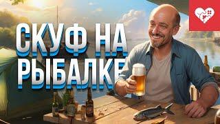Скуф пытается отдохнуть от надоедливой жены на рыбалке | Скуф на рыбалке