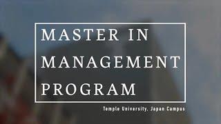 Master in Management at Temple University, Japan Campus