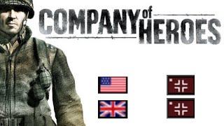 DeathMachine, Andy7181 vs RAFI, Rokhehndeel || Company of Heroes 1 Replay