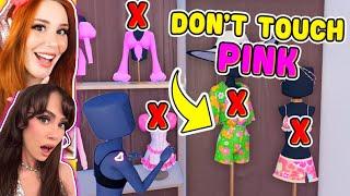 DON'T TOUCH PINK AGAIN Ft. Leah Ashe ! In Dress To Impress CHALLENGE! DTI on ROBLOX PRO Challenge