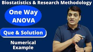 Part 3: One Way ANOVA | Question & Solution | Numerical Problem on ANOVA | Analysis of Variance