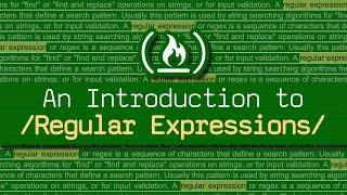 Learn Regular Expressions (Regex) - Crash Course for Beginners