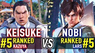 T8  KEISUKE (#5 Ranked Kazuya) vs NOBI (#5 Ranked Lars)  Tekken 8 High Level Gameplay