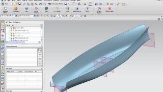 Ship part 3 Siemens NX 8.5 Surfaces Training - Mesh surface - Through curve mesh