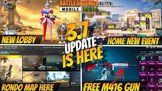 Bgmi 3.7 Update Is Here | New Lobby | New Event Bgmi | Free M4 Gun | Rondo Map | bgmi 3.7 Update