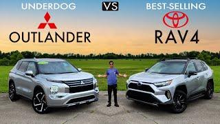 UNDERDOG or TOP DOG?? -- 2024 Mitsubishi Outlander vs. 2024 Toyota RAV4: Comparison