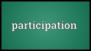 Participation Meaning