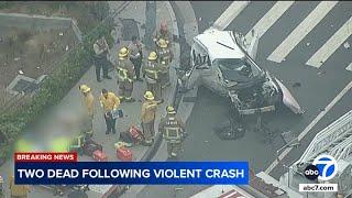 2 drivers killed in violent crash at 7-Eleven parking lot in South Gate