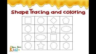 trace and colour | fun activity | learn to trace | buzz buzz kids