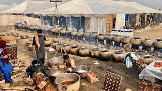 Desert Wedding Celebration | Traditional Desi Marriage | Special Beef and Chicken Feast for Guests