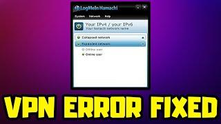 How to FIX Hamachi VPN Status Error