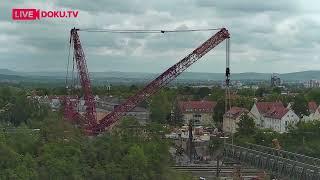 Große Pflugfelder Brücke Kornwestheim / Zeitraffer vom Aushub der beiden ersten Segmente