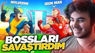 WOLVERİNE VE IRON MAN BOSSLARINI *SAVAŞTIRDIM* !! (Fortnite Türkçe)