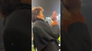 Georgette Eto’o au stade pour le match Inter - Napoli