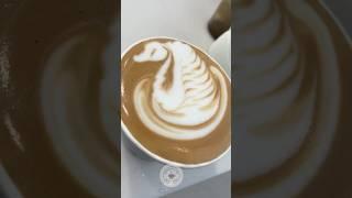  “Swan Latte Art Pour — Smooth, Clean & Satisfying! #coffeelatteart