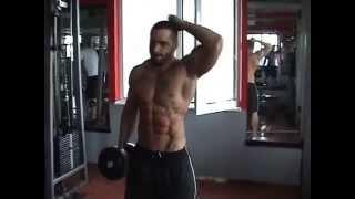 Lazar Angelov Training for Arms and ABS !