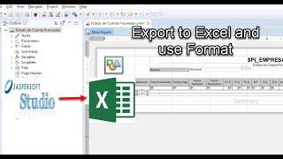 JasperReport Exports to Excel and format