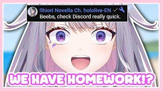 Even On Vacation Biboo Can't Escape Her Homework...【Koseki Bijou / HoloEN】