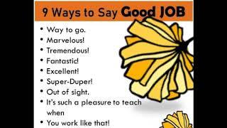 9 Ways to Say GOOD JOB