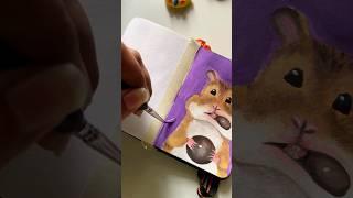 Cute hamster painting  #shortvideo #tutorial #artandcraft #painting #watercolor #drawing #cute