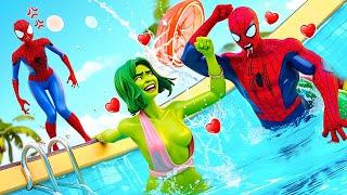 She's Hulk & Spider-Girl: Granny the Dumb Thief Gets Caught! | Funny Moments!