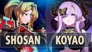 GBVSR:Shosan (Zeta) Vs Koyao (Narmaya)| High Level Gameplay.