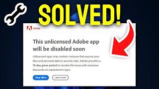 How to Fix Photoshop This Unlicensed Adobe App Has Been Disabled