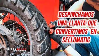 He converted his tire to Sellomatic and got a flat tire | How to fix it