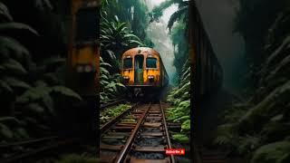 abandoned train in the rainforest #shorts #shortsfeed #jungle #natureexploration #foryou