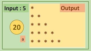 20. C Programs : Print Stars (*) in Pattern - 1 [Right angled triangle pattern]