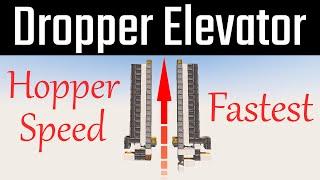 Dropper Item Elevator Tileable and almost Silent! (Hopper Speed & Fastest)  Minecraft Java 1.18/1.17