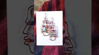 Glass beads on Copper wire ...... Beautiful Ear-ring 