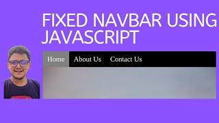 Sticky Navigation Bar On Scroll Using Vanilla Javascript | Fixed Navbar on Scroll