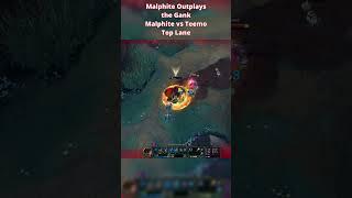 Malphite Outplays the Gank | Malphite vs Teemo Top lane #malphite #malphitelol #teemotop #teemolol