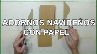 5 ADORNOS NAVIDEÑOS con PAPEL / NIDO de ABEJA