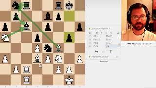 Играю со Stockfish, 7 уровень сложности.  Разменный в-нт славянки