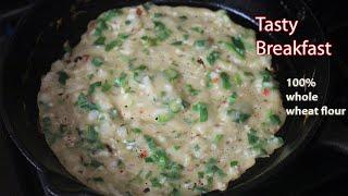 Instant wheat flour dosa in 15 minutes | Atta dosa breakfast | Healthy breakfast recipe