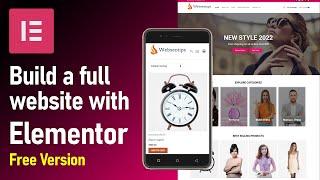 Elementor Complete Tutorial 2022 - Build a Full Website with Elementor - Ecommerce website elementor