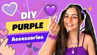 I crafted only PURPLE Accessories  #crafteraditi #youtubepartner #shorts #DIY #BTS @CrafterAditi