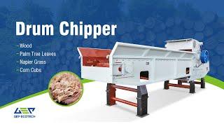 Drum Chipper for Wood, Palm Tree Leaves, Napier Grass, Corn Cubs