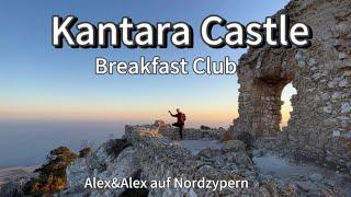 Kantara Castle auf Nordzypern bei Sonnenaufgang