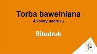 Sitodruk - Torba Bawełniana, 4 Kolory Nadruku