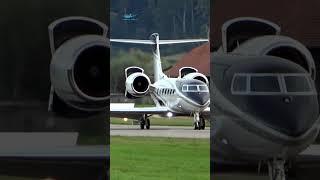 Swiss Alps Panorama: Gulfstream G500 Landing in Bern