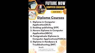 Diploma Course DCA DTP PGDCA HDCA DHT