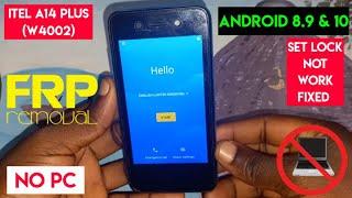 Itel A14 Plus (W4002) Frp Bypass / Itel w4002 Google Account Bypass || Without Pc (Android 10)