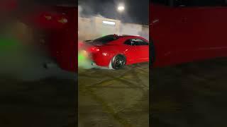 Red Hellcat 370 and a Camaro spinning #car #chicago #takeover #spinning #carlover #srt #shorts #lol