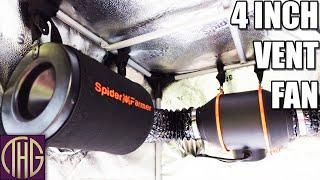 Affordable Air Flow & Smell Control! Spider Farmer 4" Exhaust Fan With Speed Control Unboxing Setup